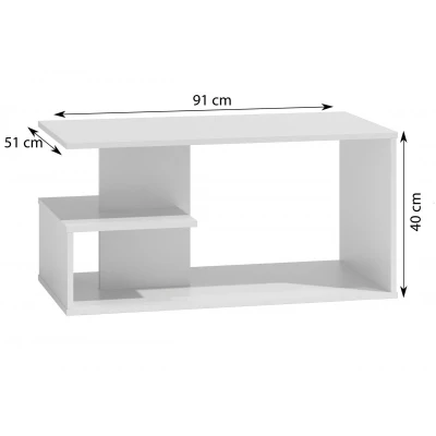 Couchtisch GALANY - mattweiß
