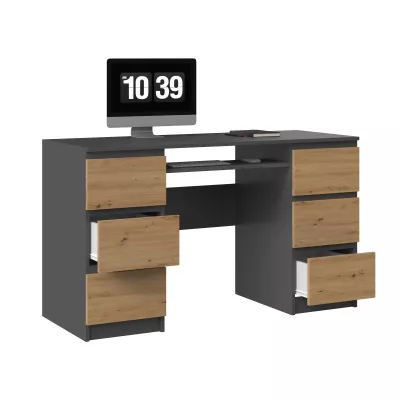 Computertisch HOLLOW - Artisan Eiche / Anthrazit