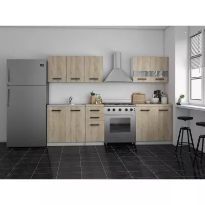 Küchenzeile 200/200 cm KRISTEL - Sonoma Eiche