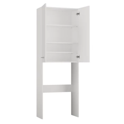 Hoher Waschmaschinen-Überbauschrank MARGO 2 – weiß