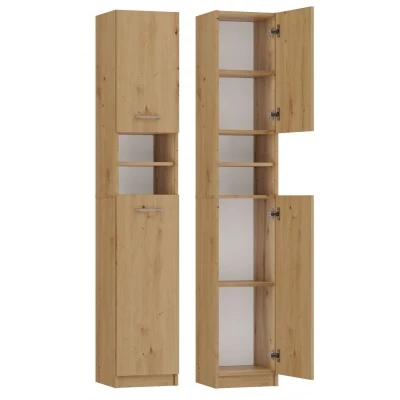 Schmaler Badschrank JANNO - Artisan Eiche