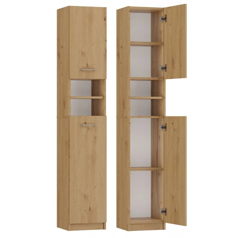 Schmaler Badschrank JANNO - Artisan Eiche