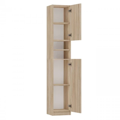 Schmaler Badezimmerschrank JANNO - Sonoma-Eiche