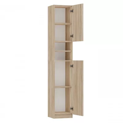 Schmaler Badezimmerschrank JANNO - Sonoma-Eiche