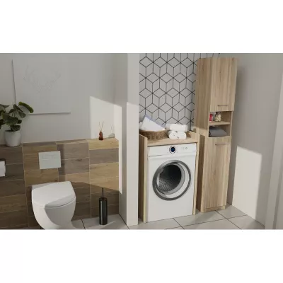 Schmaler Badezimmerschrank JANNO - Sonoma-Eiche