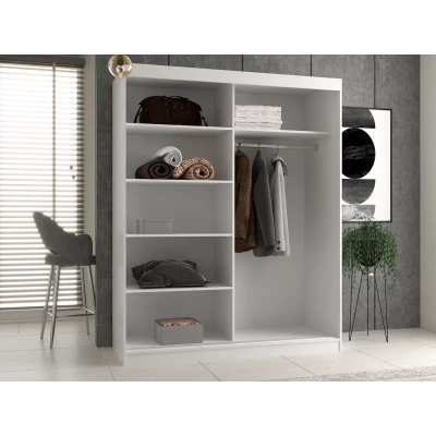Kleiderschrank 160 cm mit Spiegel RANNO 6 – Eiche artisan / anthrazit