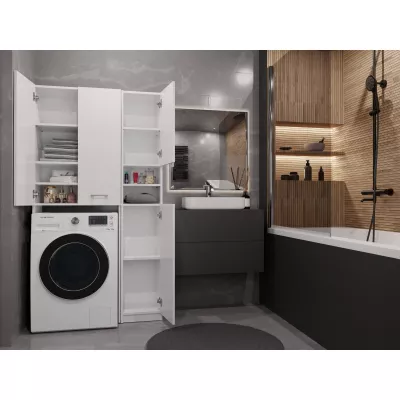 Waschmaschinen-Überbauschrank RISTO 2 – mattweiß
