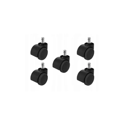 5er Set Gummiräder für TRIIN Drehstühle - schwarz