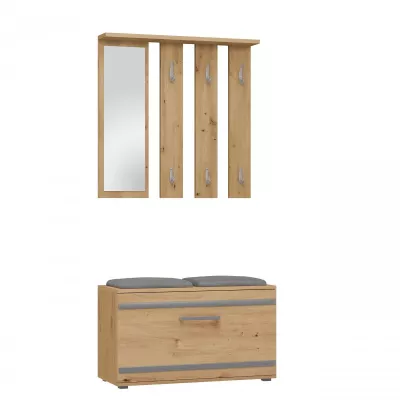 Flurwand mit Sitzgelegenheit KRISTJAN - Artisan Eiche