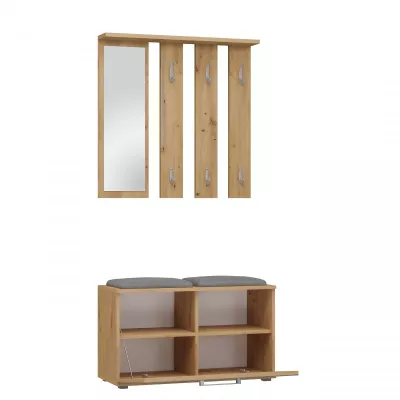 Flurwand mit Sitzgelegenheit KRISTJAN - Artisan Eiche