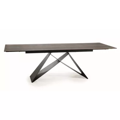 Ausziehbarer Esstisch VIDOR 3 – 180x90, Braun / Schwarz matt