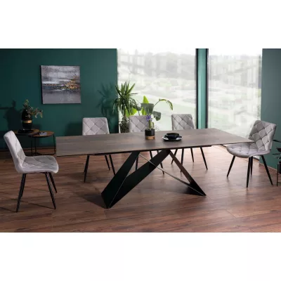 Ausziehbarer Esstisch VIDOR 3 – 180x90, Braun / Schwarz matt
