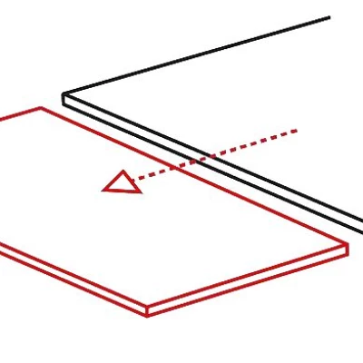 Ausziehbarer Esstisch GEDEON 1 - 180x90, grauer Marmor / mattschwarz