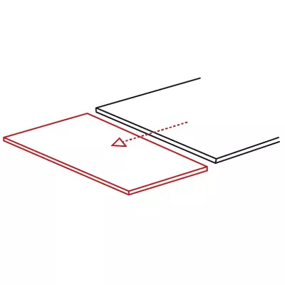 Ausziehbarer Esstisch GEDEON 1 - 180x90, grauer Marmor / mattschwarz