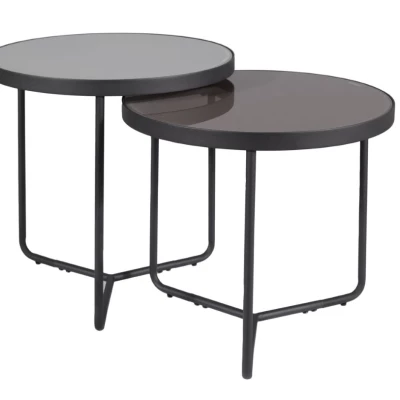 IVOR Couchtisch-Set - grau / schwarz