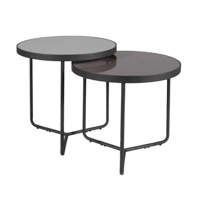 IVOR Couchtisch-Set - grau / schwarz