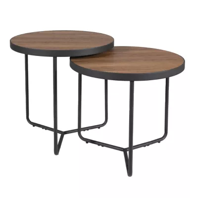IVOR Couchtisch-Set - Walnuss / Schwarz