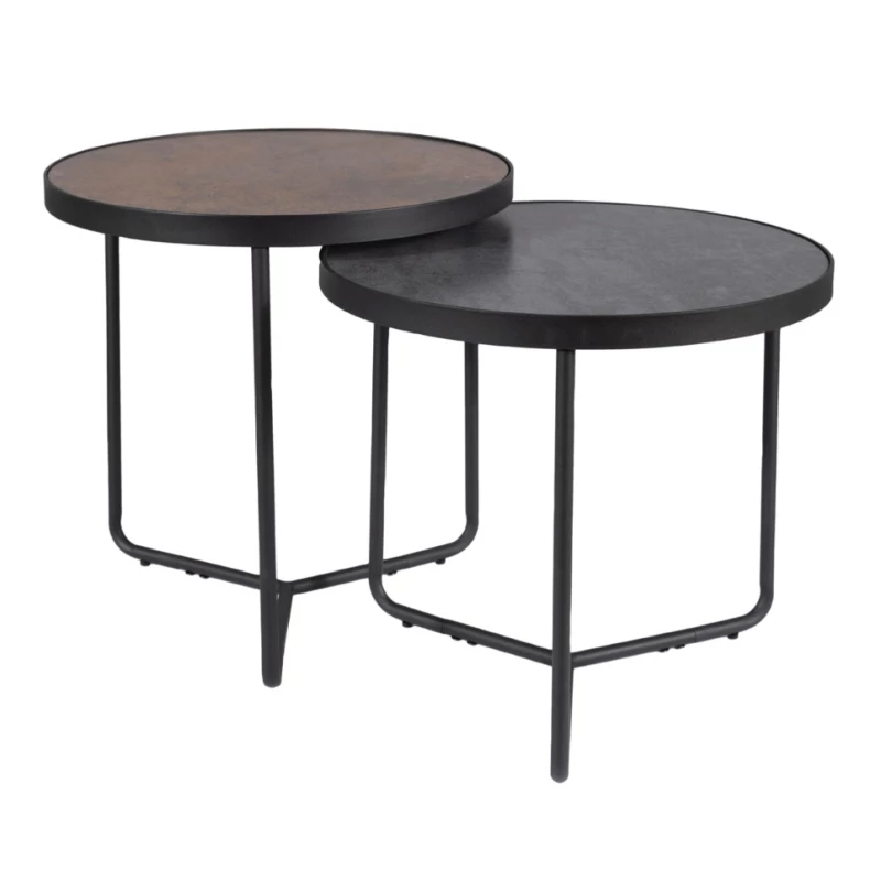 IVOR Couchtisch-Set - braun / schwarz