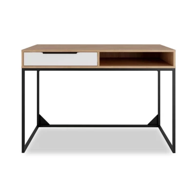 Schreibtisch DARCY Hickory / Mattweiß