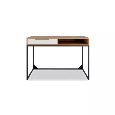 Schreibtisch DARCY Hickory / Mattweiß