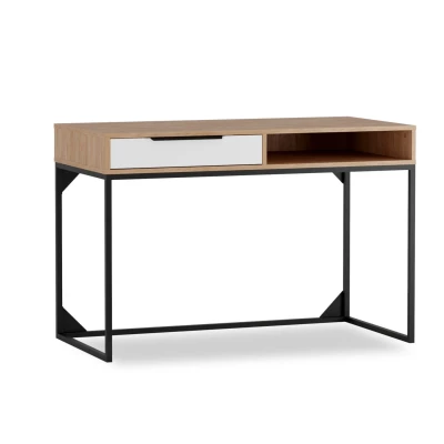 Schreibtisch DARCY Hickory / Mattweiß