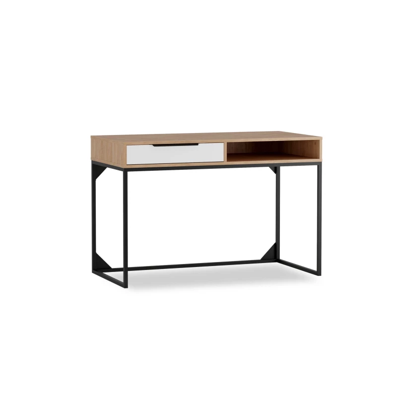 Schreibtisch DARCY Hickory / Mattweiß
