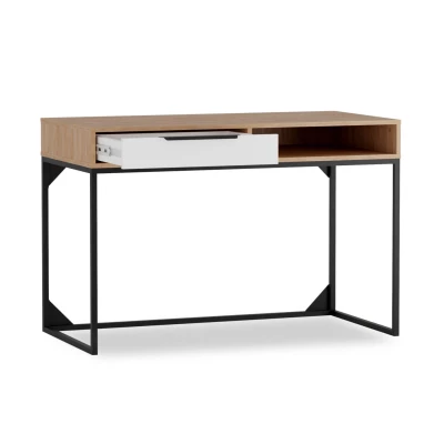 Schreibtisch DARCY Hickory / Mattweiß