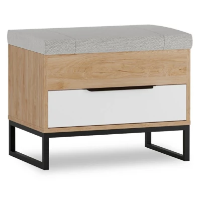 Sitzbank DARCY - Hickory / Mattweiß