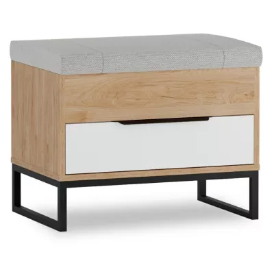 Sitzbank DARCY - Hickory / Mattweiß