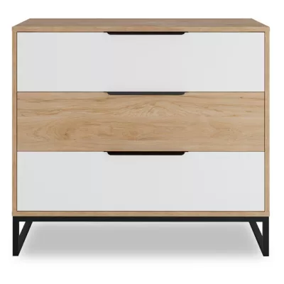 Kommode DARCY - Hickory / Mattweiß