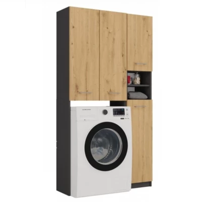 Waschmaschinen-Überbauschrank RISTO 4 – Artisan-Eiche / Anthrazit