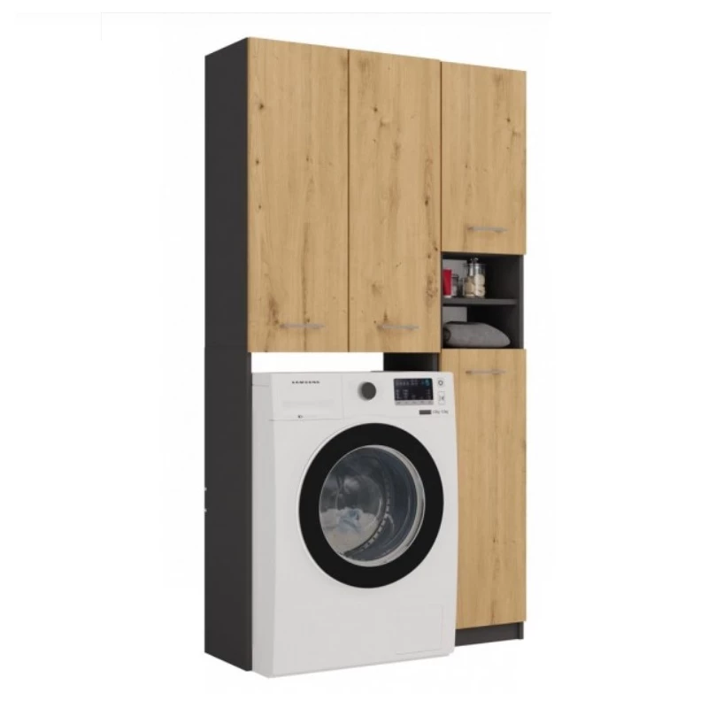 Waschmaschinen-Überbauschrank RISTO 4 – Artisan-Eiche / Anthrazit
