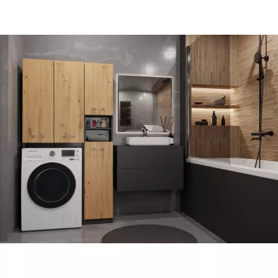 Waschmaschinen-Überbauschrank RISTO 4 – Artisan-Eiche / Anthrazit