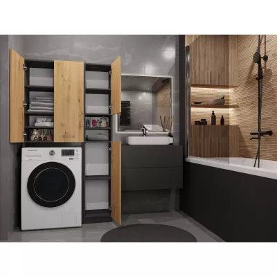 Waschmaschinen-Überbauschrank RISTO 4 – Artisan-Eiche / Anthrazit