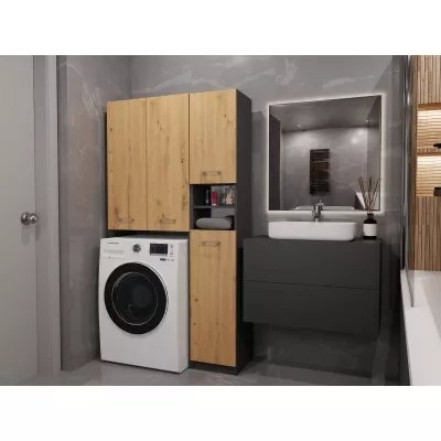 Waschmaschinen-Überbauschrank RISTO 4 – Artisan-Eiche / Anthrazit