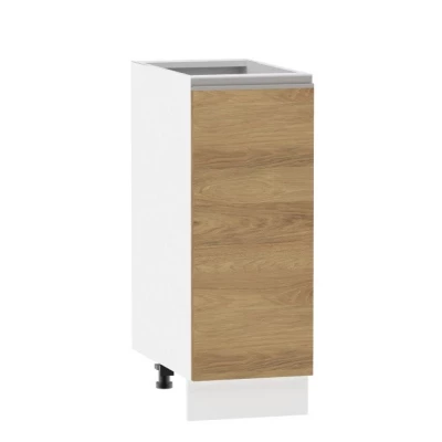ADAMA Auszugschrank - Breite 30 cm, Hickory natur/weiß, Füße 15 cm