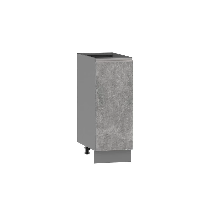 ADAMA Auszugschrank - Breite 30 cm, Atelierbeton hell/grau, Füße 10 cm