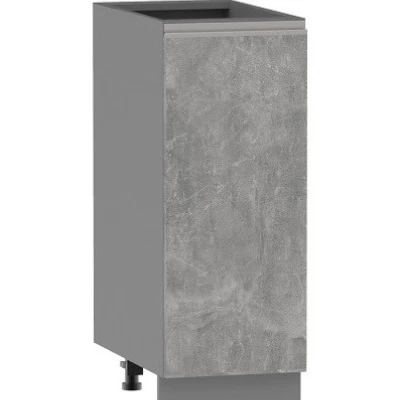 ADAMA Auszugschrank - Breite 30 cm, Atelierbeton hell/grau, Beine 15 cm