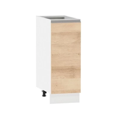 ADAMA Auszugschrank - Breite 30 cm, Artisan-Buche/Weiß, Füße 10 cm