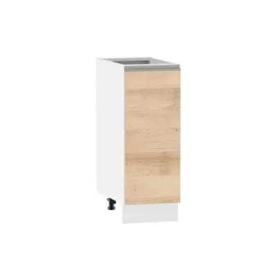 ADAMA Auszugschrank - Breite 30 cm, Artisan-Buche/Weiß, Füße 10 cm