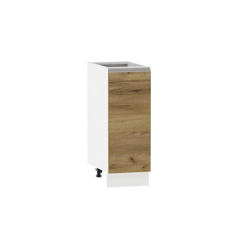 ADAMA Auszugschrank - Breite 30 cm, Craft Eiche Gold/Weiß, Beine 10 cm