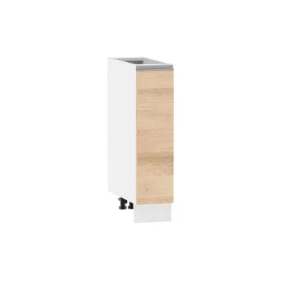 ADAMA Auszugschrank - Breite 20 cm, Artisan-Buche/Weiß, Füße 15 cm