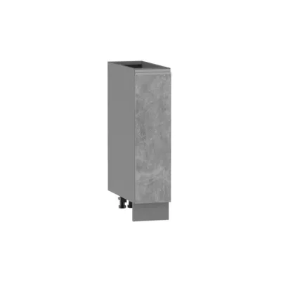 ADAMA Auszugschrank - Breite 20 cm, Atelierbeton hell/grau, Beine 15 cm