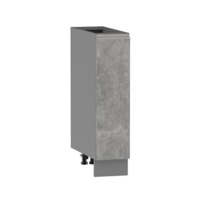 ADAMA Auszugschrank - Breite 20 cm, Atelierbeton hell/grau, Beine 10 cm