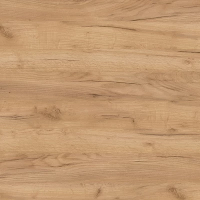 Zweitüriger Küchenschrank ADAMA – Breite 80 cm, Craft Eiche gold/weiß, silberner Griff, Beine 10 cm