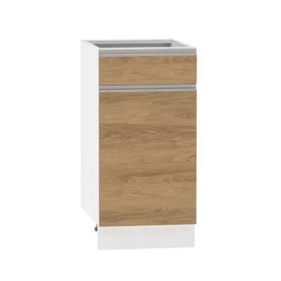 Kombi-Unterschrank ADAMA - Breite 40 cm, Hickory natur/weiß, Beine 10 cm