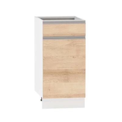 Kombi-Unterschrank ADAMA - Breite 40 cm, Artisan-Buche/Weiß, Beine 10 cm