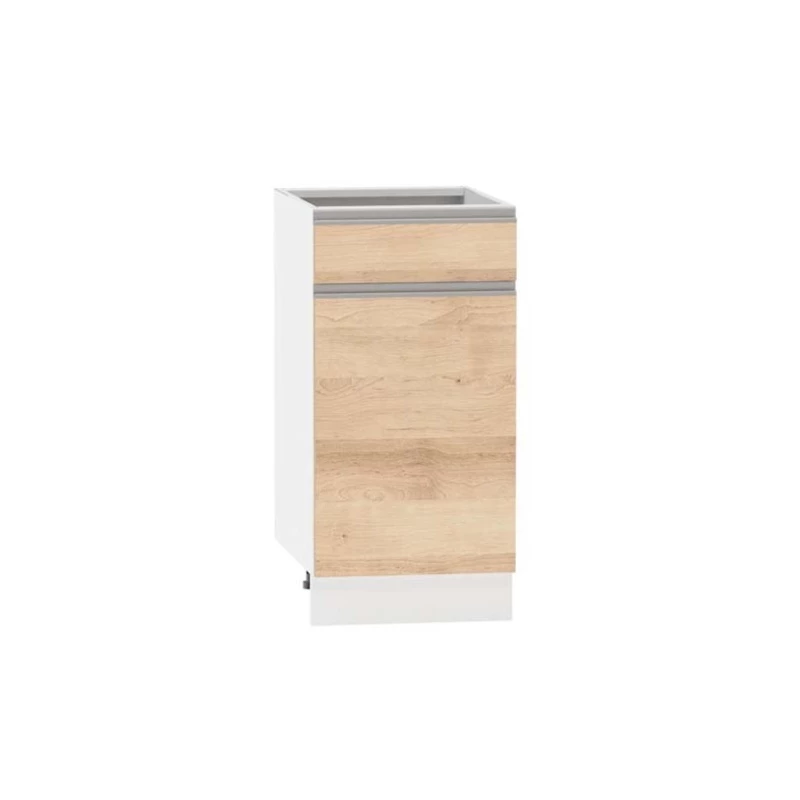Kombi-Unterschrank ADAMA - Breite 40 cm, Artisan-Buche/Weiß, Beine 10 cm