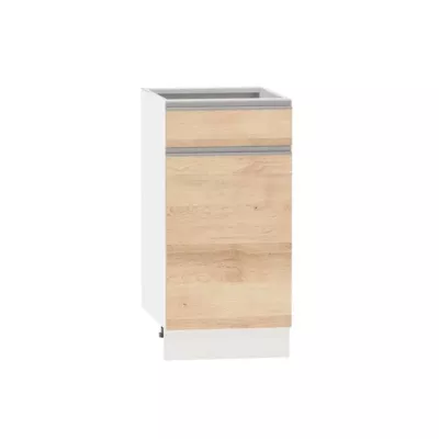 Kombi-Unterschrank ADAMA - Breite 40 cm, Artisan-Buche/Weiß, Beine 10 cm