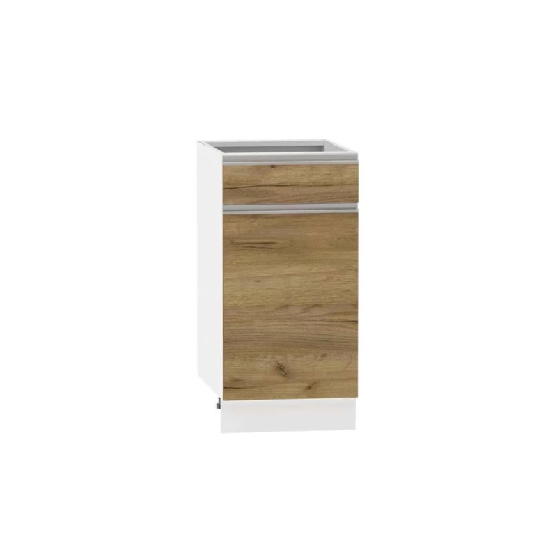 Kombi-Unterschrank ADAMA – Breite 40 cm, Craft Eiche Gold/Weiß, Beine 10 cm